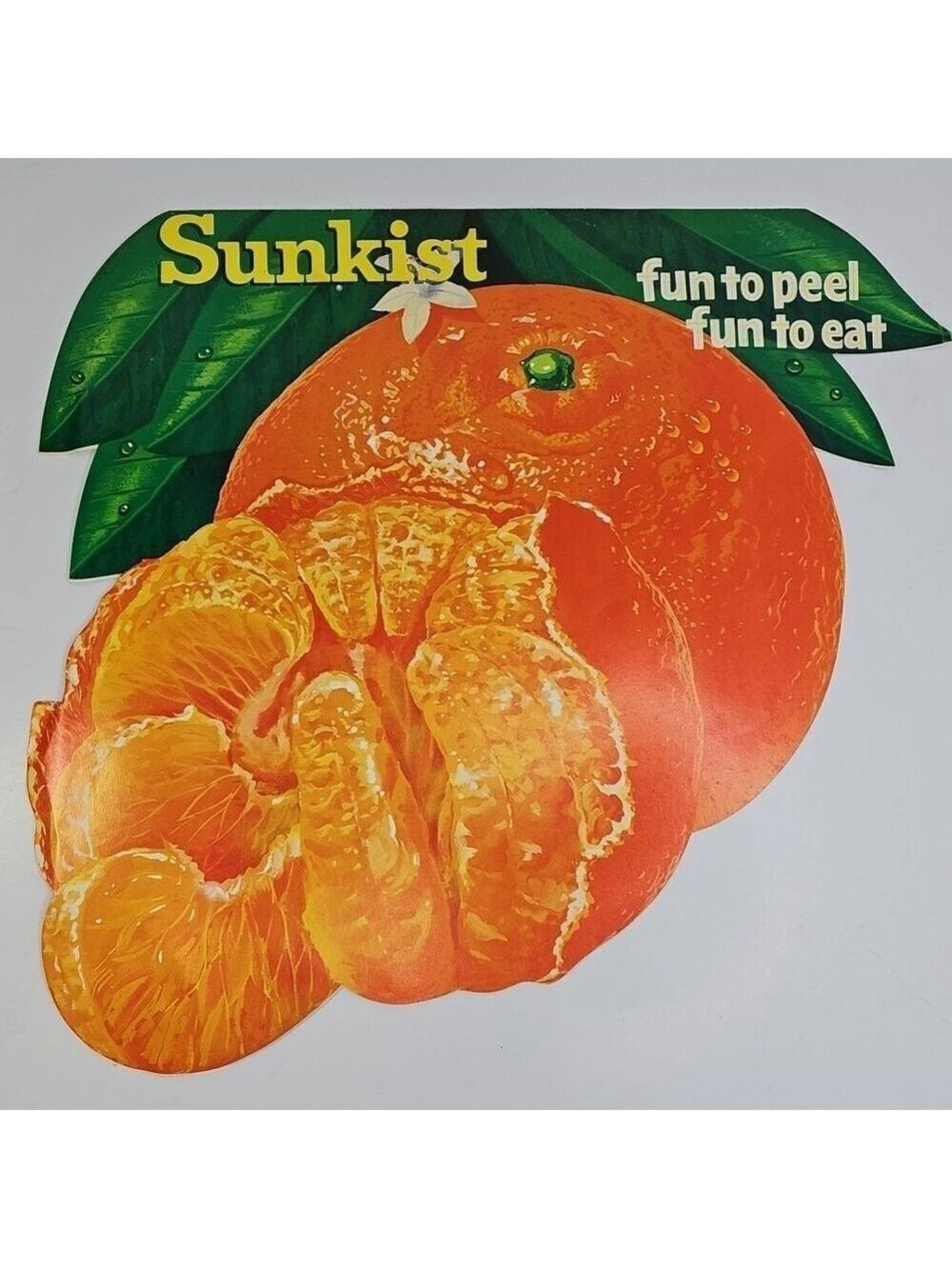 Sunkist Growers Vintage Advertising Double Sided Sign Litho Made In USA